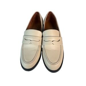 Franco Sarto Women Beige ivory Penny Loafer Shoes Size 6.5M‎